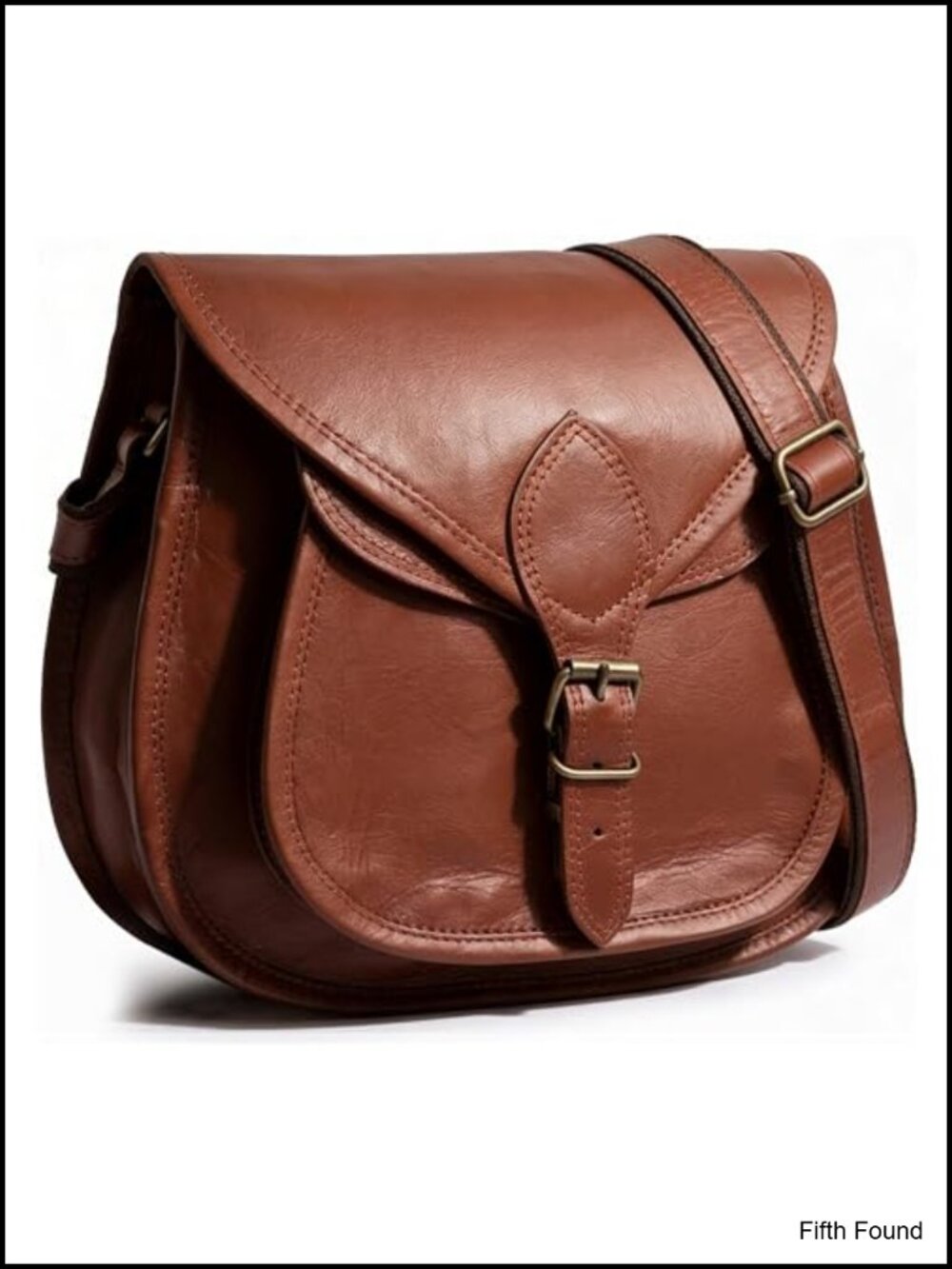 Leather Crossbody Bag for Women Vintage Satchel Travel Saddle Purse